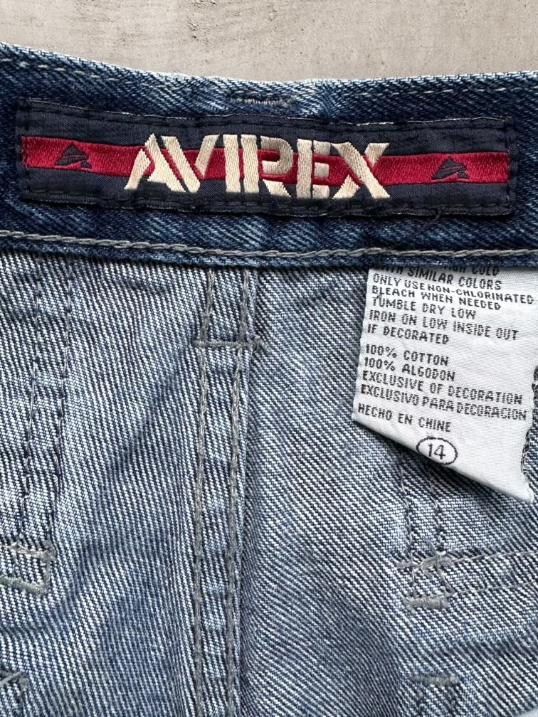 00s Avirex Dark Wash Baggy Denim Jeans - 27x26