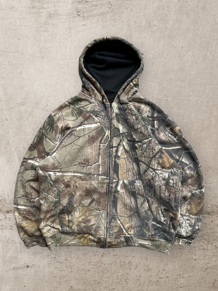 00s Winchester Reversible Real Tree Camouflage Zip Up Hoodie -