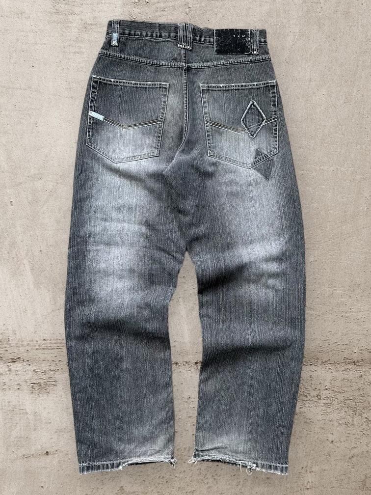 00s South Pole Patch Black Denim Jeans - 32x33