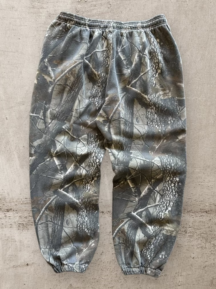 90s Real Tree Camouflage Sweatpants - L