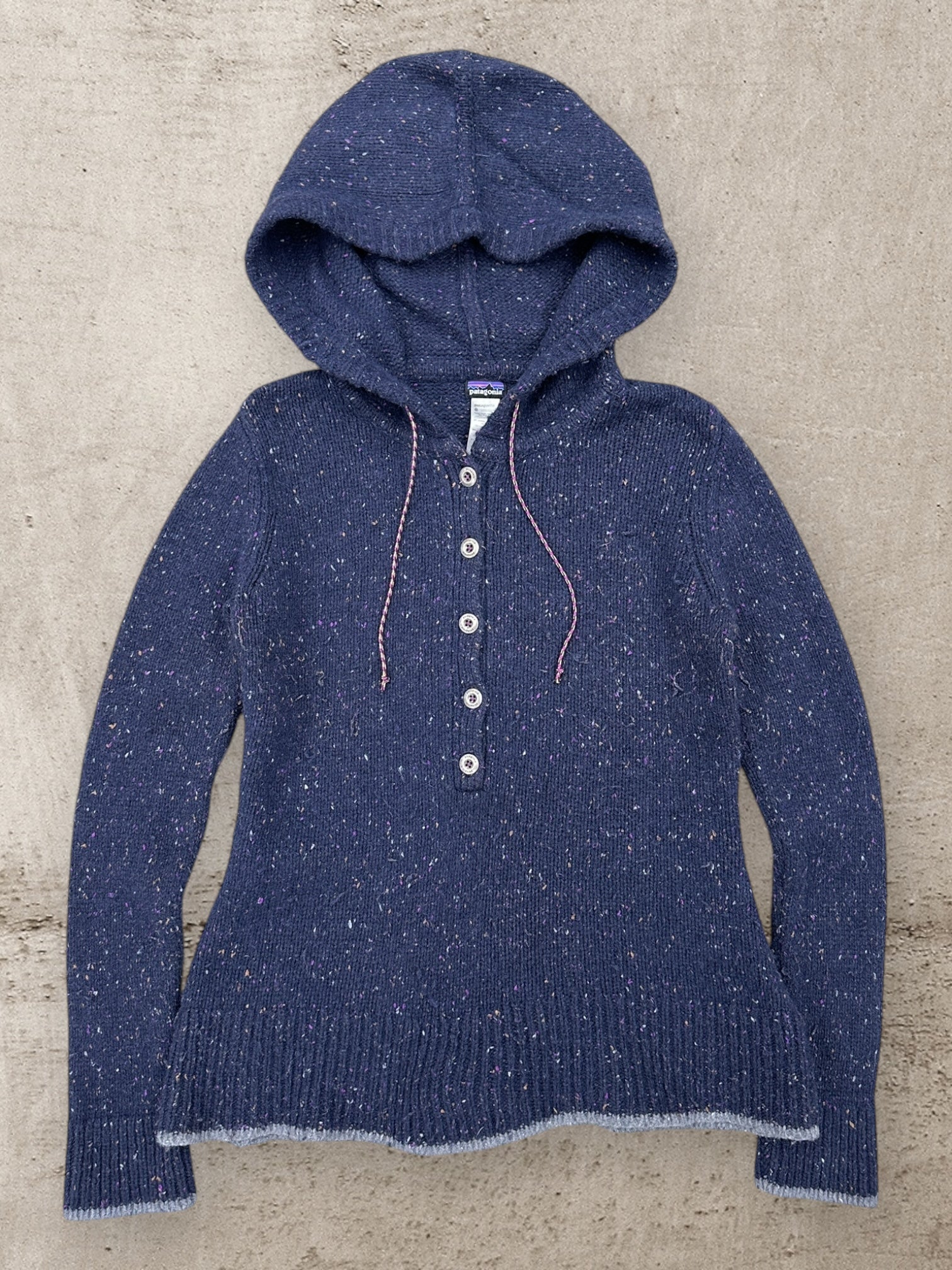 00s Patagonia Speckled Button Up Knit Hoodie - Medium – The Juncture