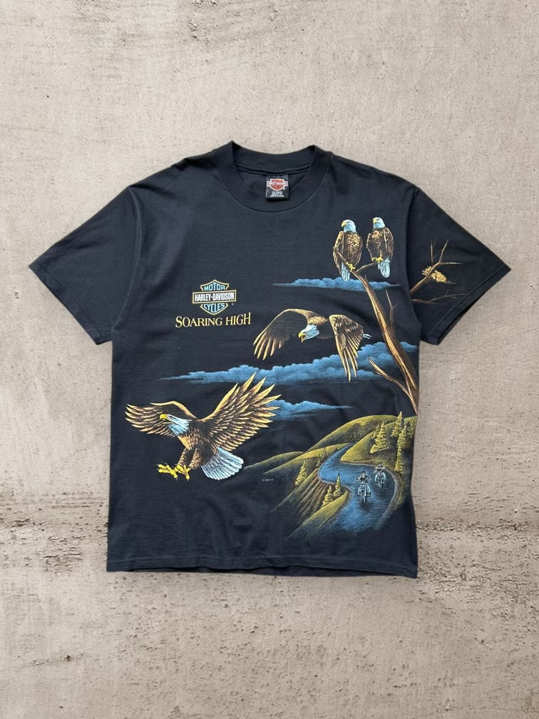 90s Harley Davidson Soaring High AOP Graphic T-Shirt - Large – The 