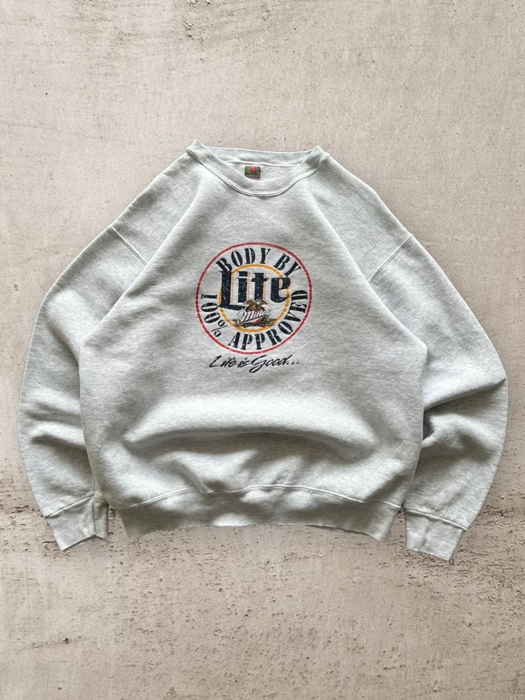 90s Body By Miller Lite Graphic Crewneck -