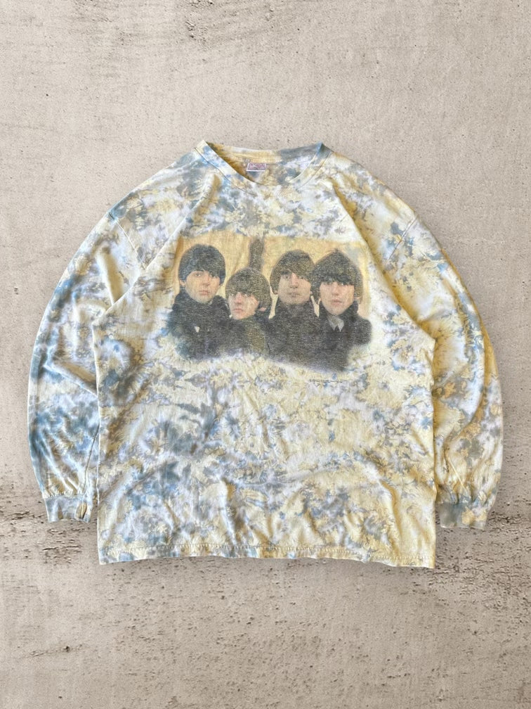 90s The Beatles Tie Dye Long Sleeve T-Shirt - XL