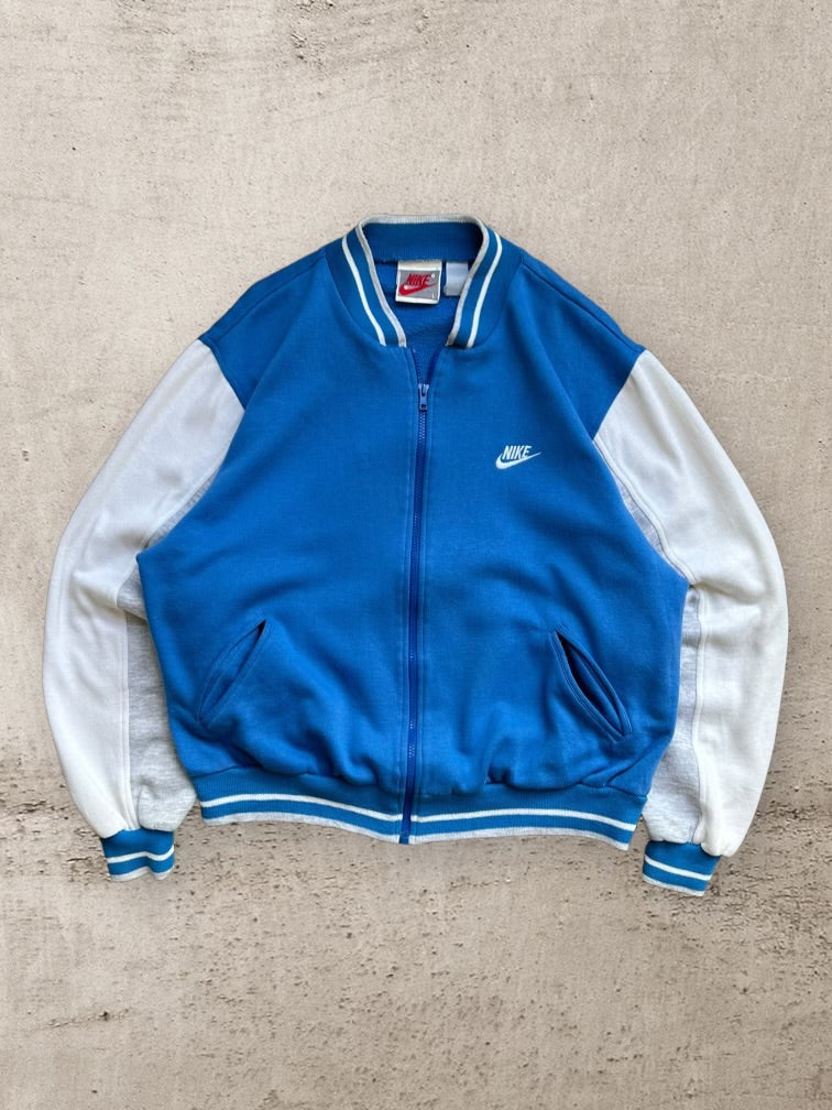 80s Nike Color Block Zip Up Sweatshirt - XL