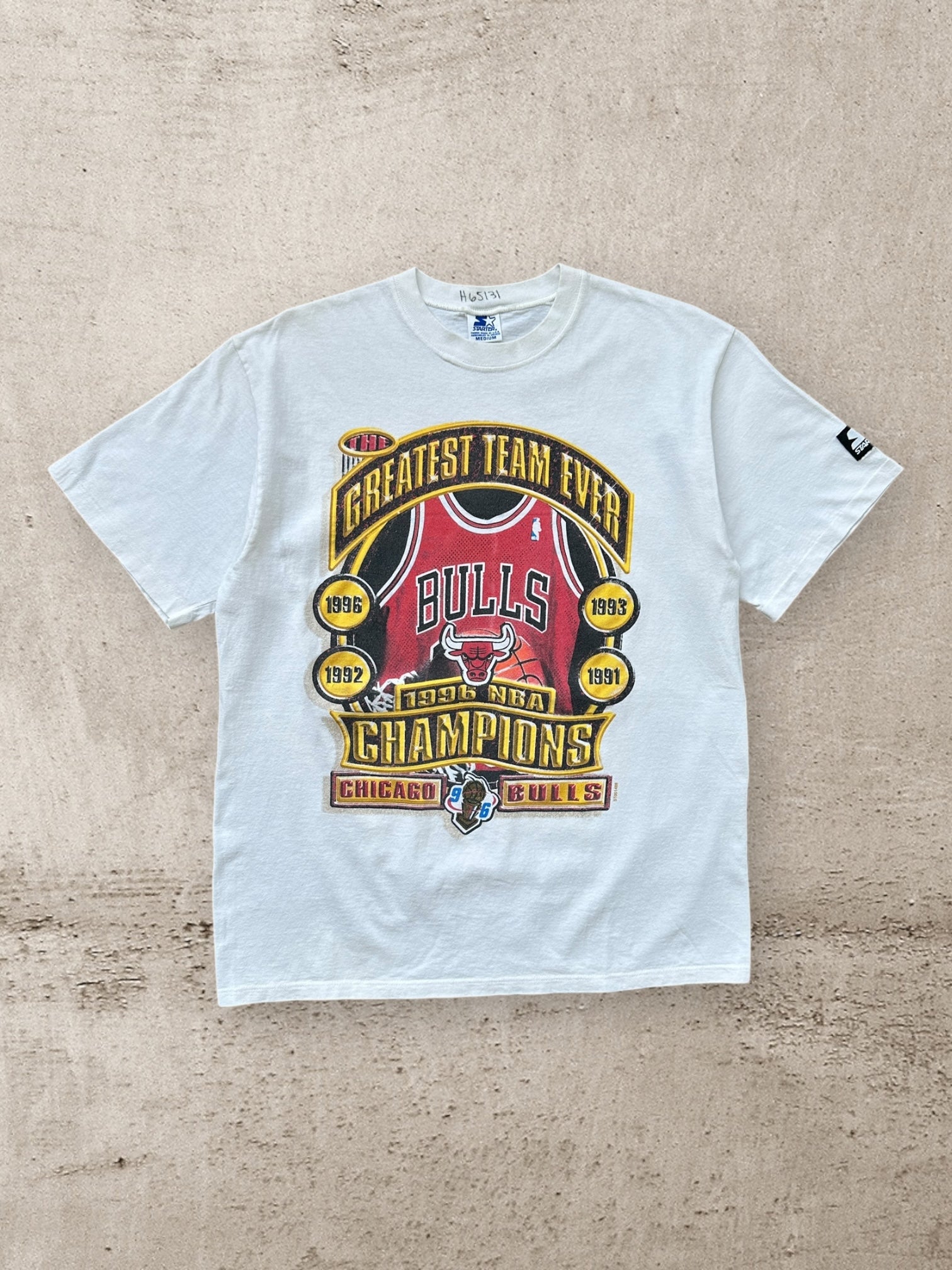 ファングッズ Chicago Bulls NBA Champs T-Shirt 90's 90s Starter Chicago Bulls Champions Graphic T-Shirt - Large – The