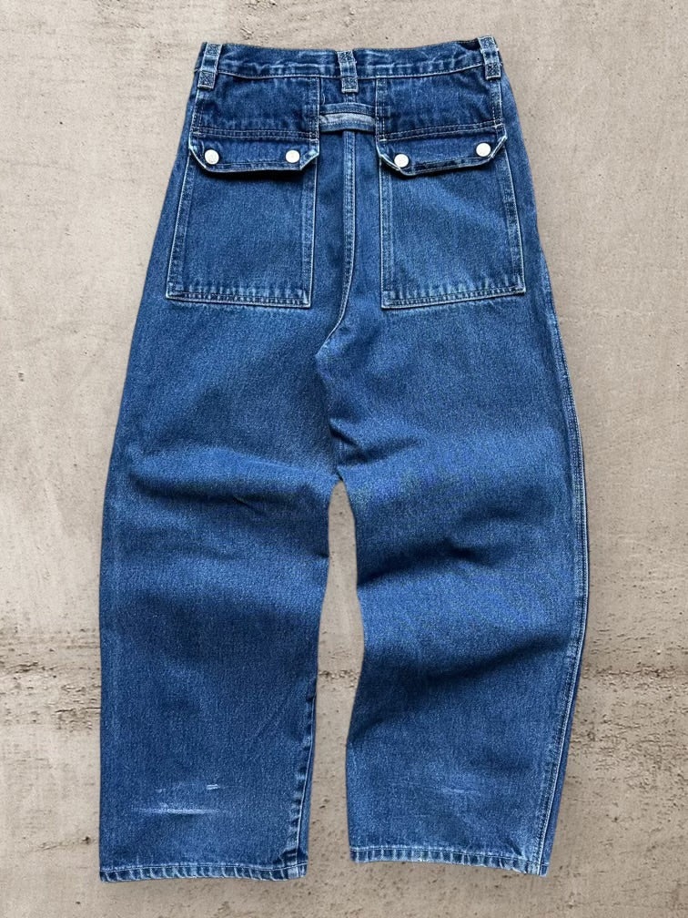 00s Avirex Dark Wash Baggy Denim Jeans - 27x26