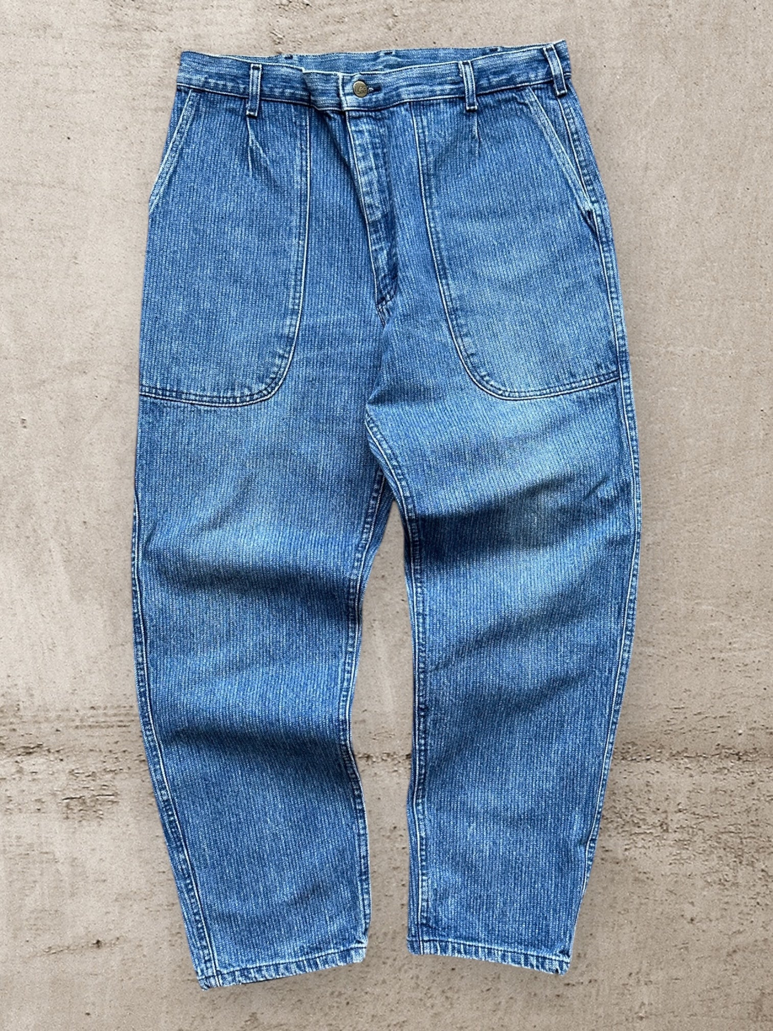 80s Lee Striped Denim Jeans - 32 – The Juncture