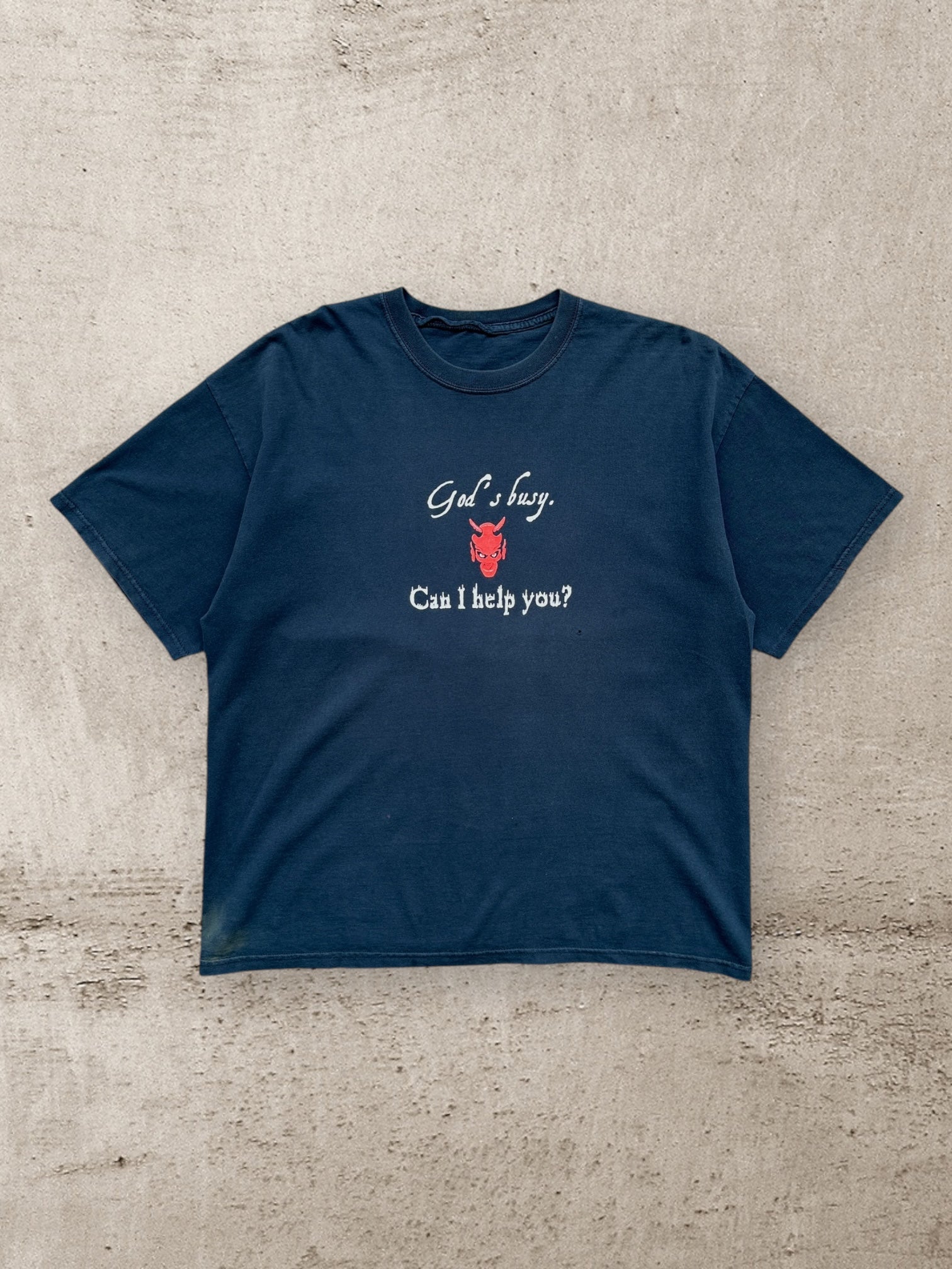00s God Busy Can I Help You? Graphic T-Shirt - XL – The Juncture
