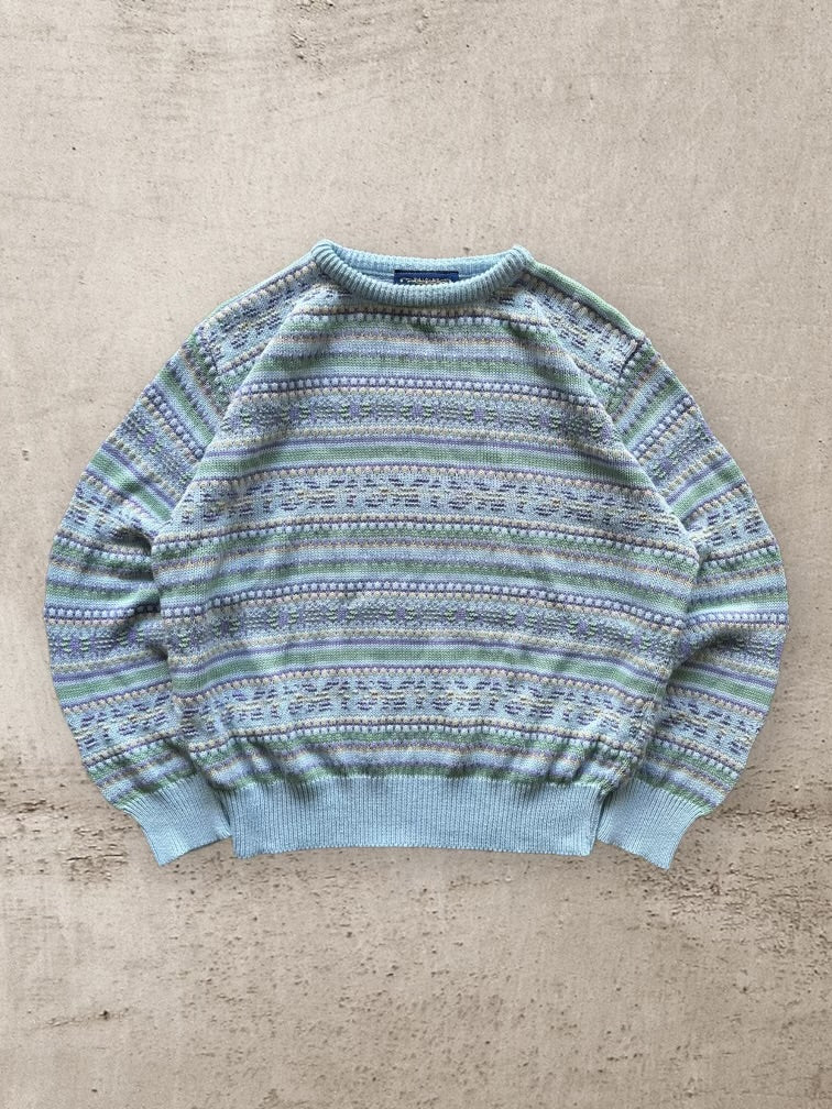 90s Willow Ridge Multicolor Knit Sweater - Medium