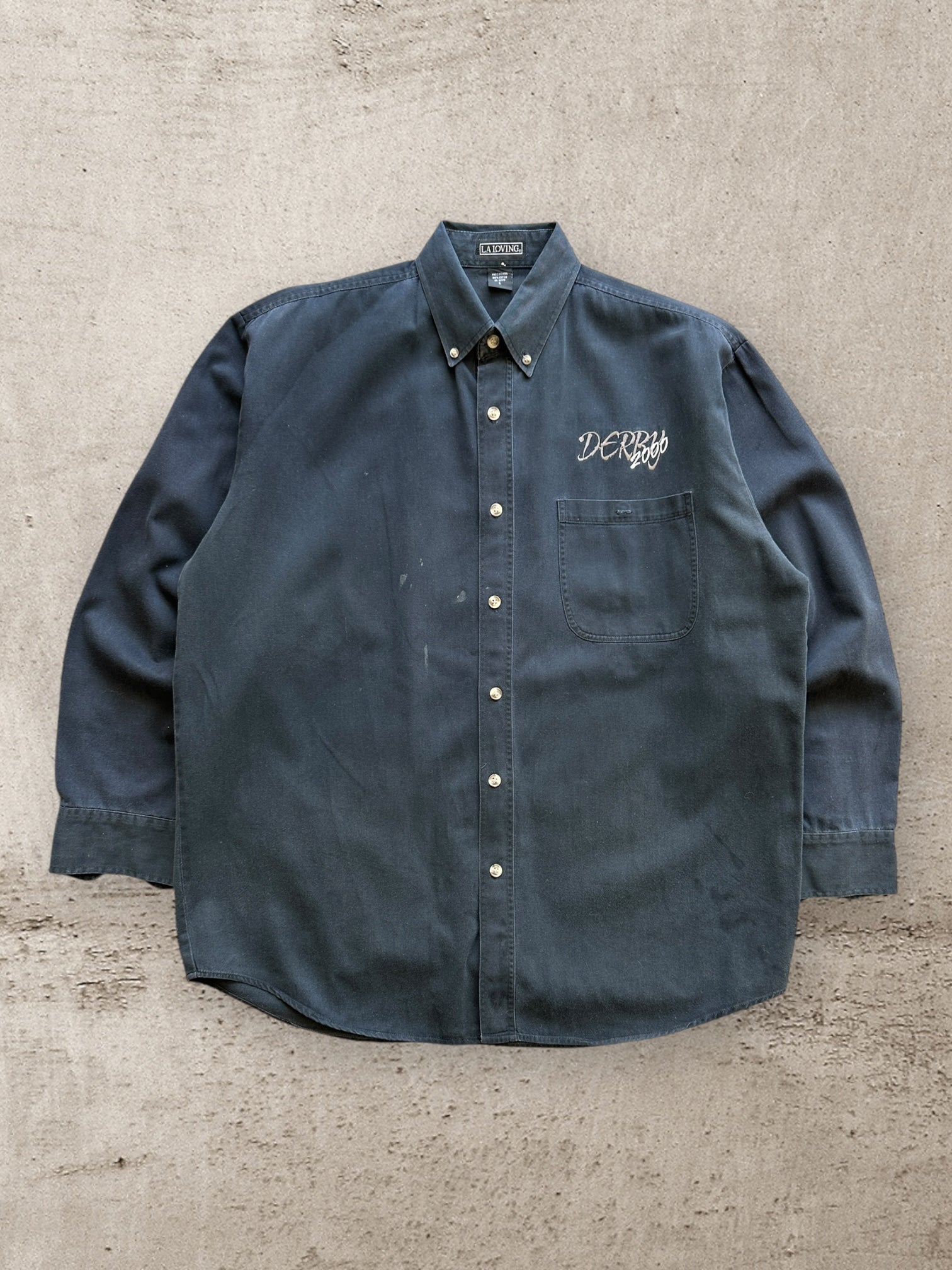 distressed dress shirt Plus Lasered Super Distressed Boxy Revere Shirt