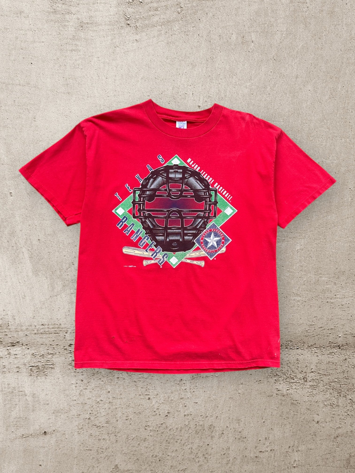 90s Logo 7 Texas Rangers Graphic T-Shirt - XL – The Juncture