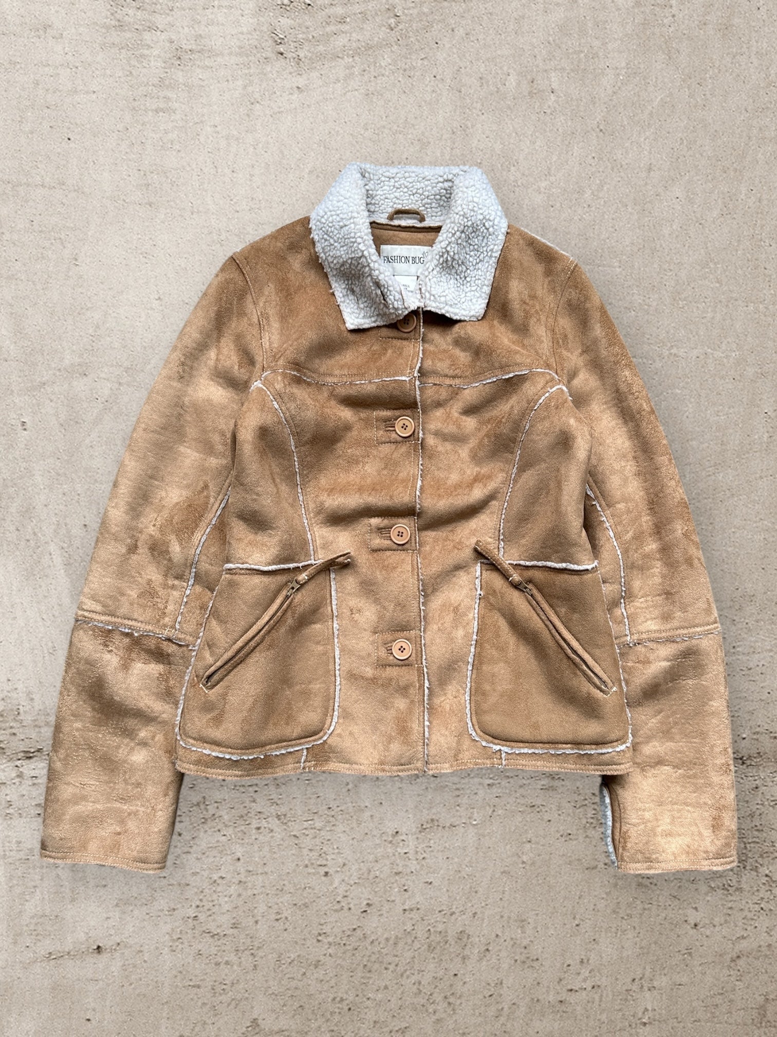 00s Fashion Bug Sherpa Lined Suede Jacket - Medium – The Juncture