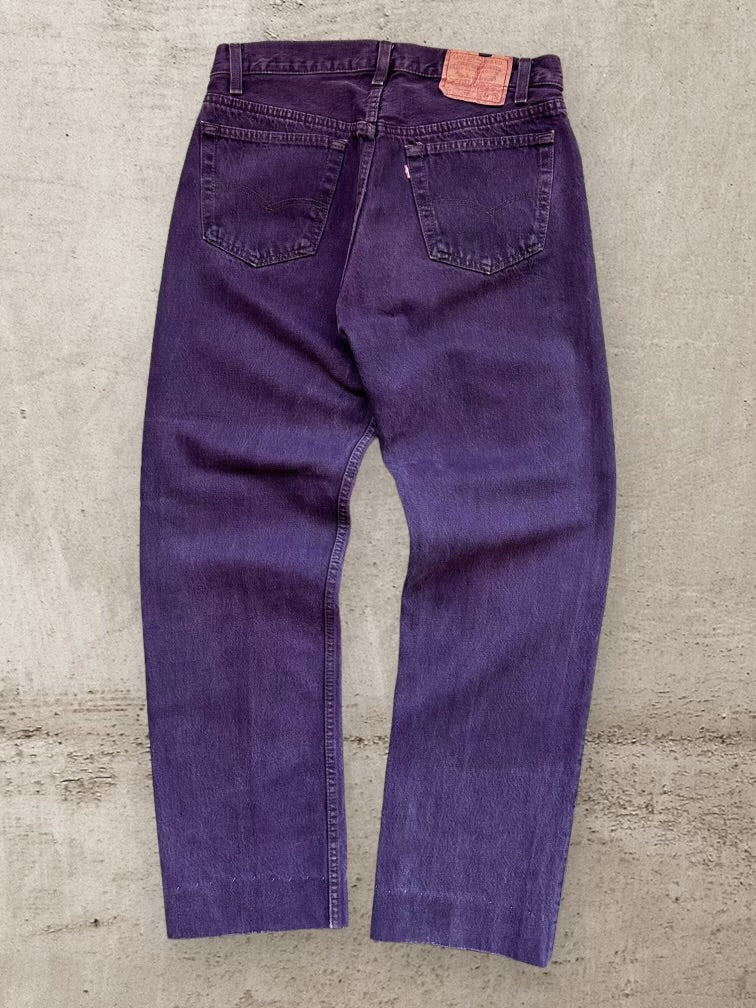 80s Levi’s 501 Purple Dyed Denim Jeans - 32x30