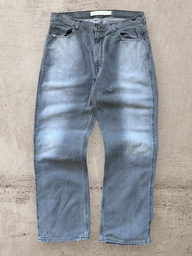 00s Arizona Faded Grey Denim Jeans - 36x32