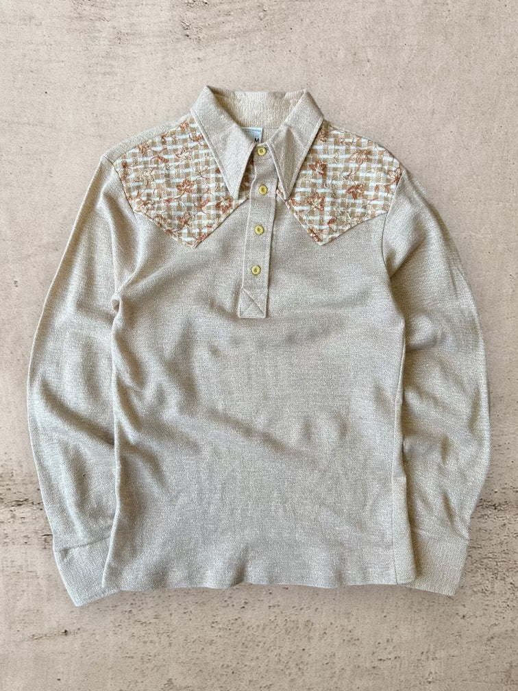 80s JCPenny Embroidered Polo Shirt Small The Juncture