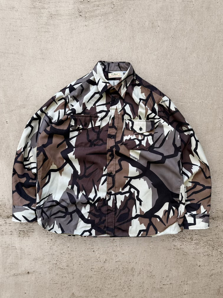 90s L.L Bean Arctic Camouflage Button Up Shirt - XL