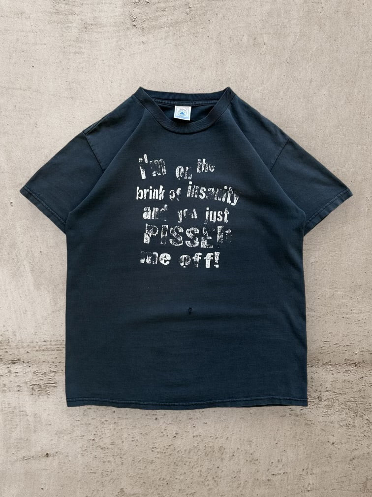 90s Brink of Insanity Graphic T-Shirt - Small/Medium