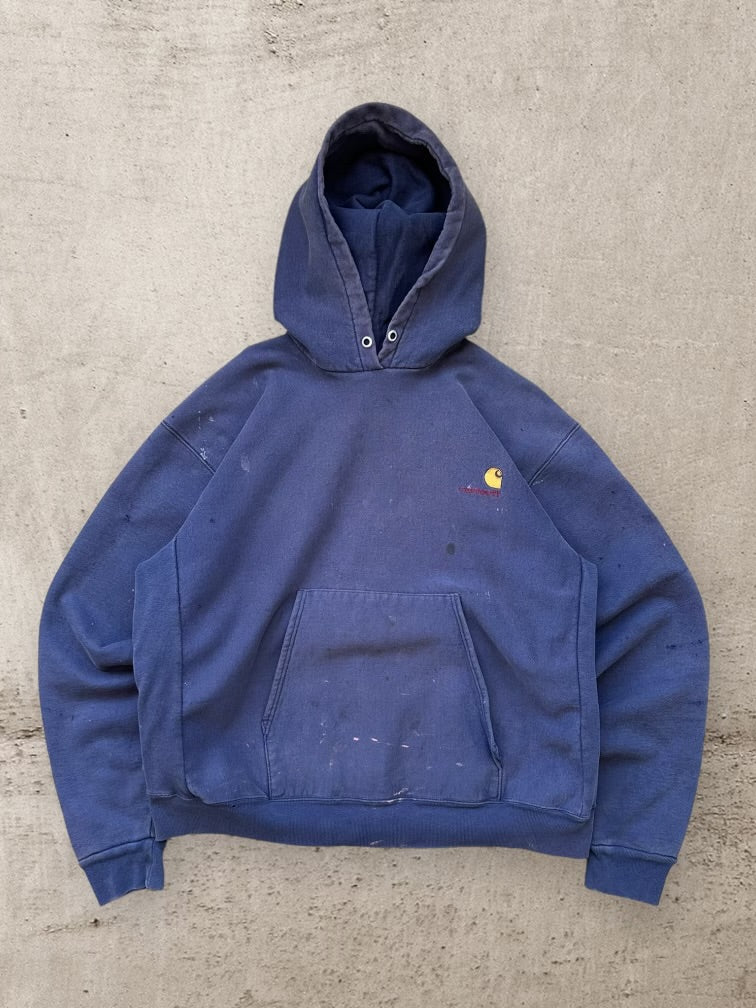 90s Carhartt Embroidered Distressed Hoodie -