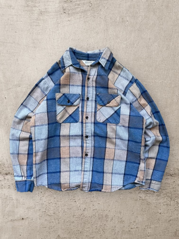 90s Five Brother Plaid Flannel - Large
