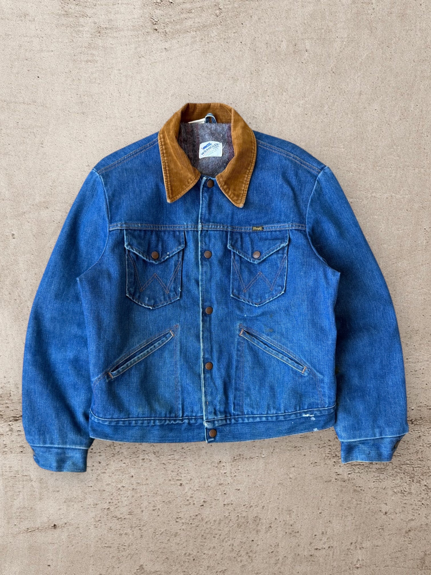 70s Wrangler No Fault Wool Lined Denim Jacket - Medium – The Juncture