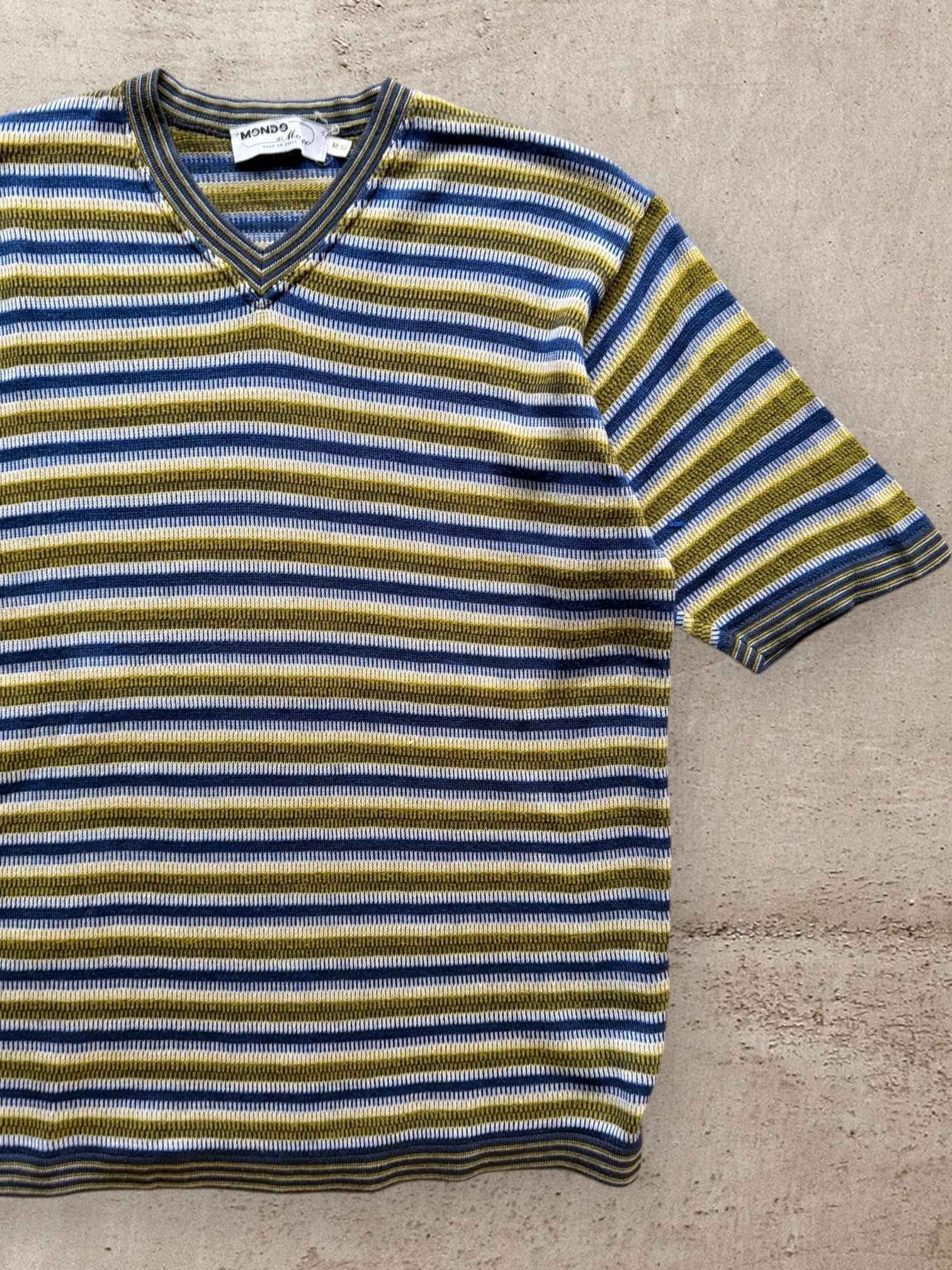 90s Mondo Italian Striped Shirt - Medium