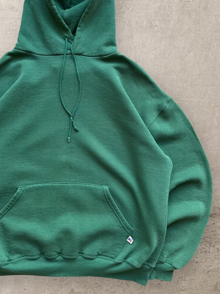 90s Russell Athletic Forest Green Hoodie - XL