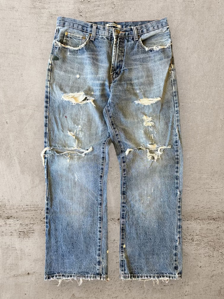 00s Flypaper Distressed Medium Wash Denim Jeans - 32x29