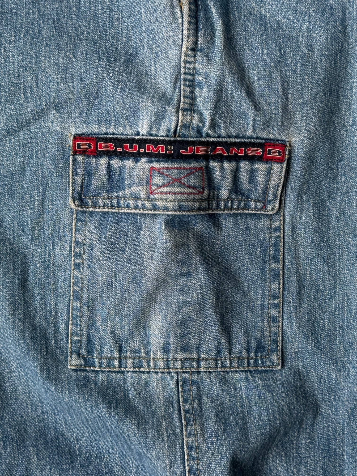 90s Bum Equipment Denim Cargo Overalls -