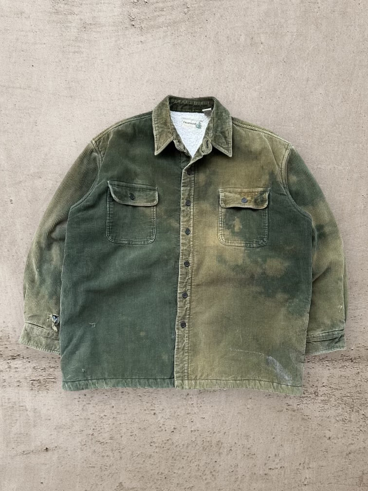 00s Field Master Sherpa Lined Faded Corduroy Button Up - XL