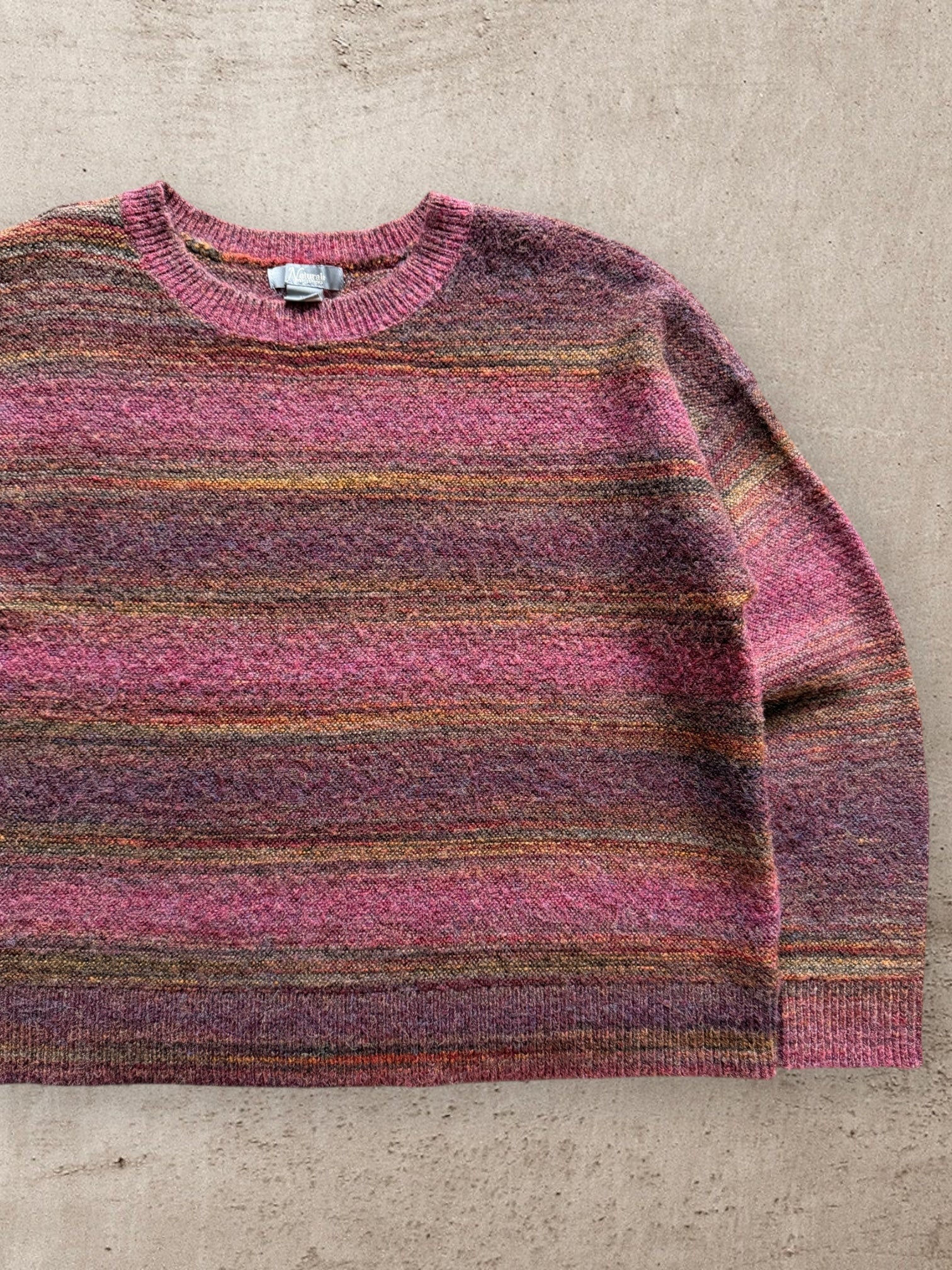 00s Natural Reflections Striped Knit Sweater - XL