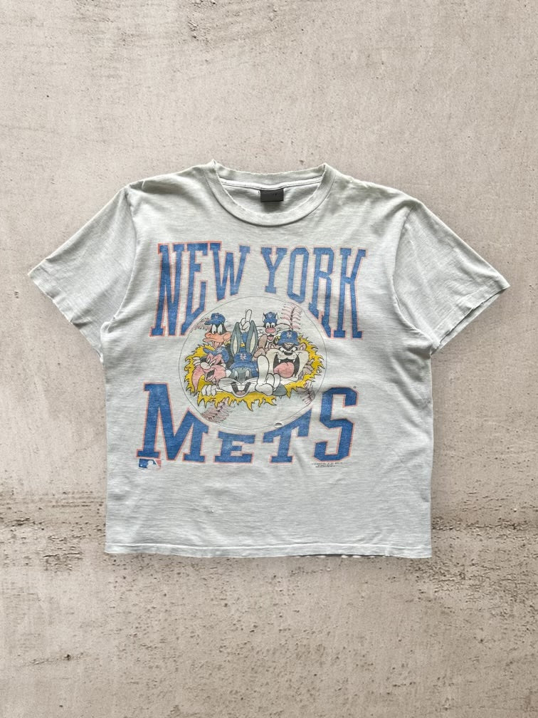 90s Looney Tunes New York Mets Graphic T-Shirt - XL