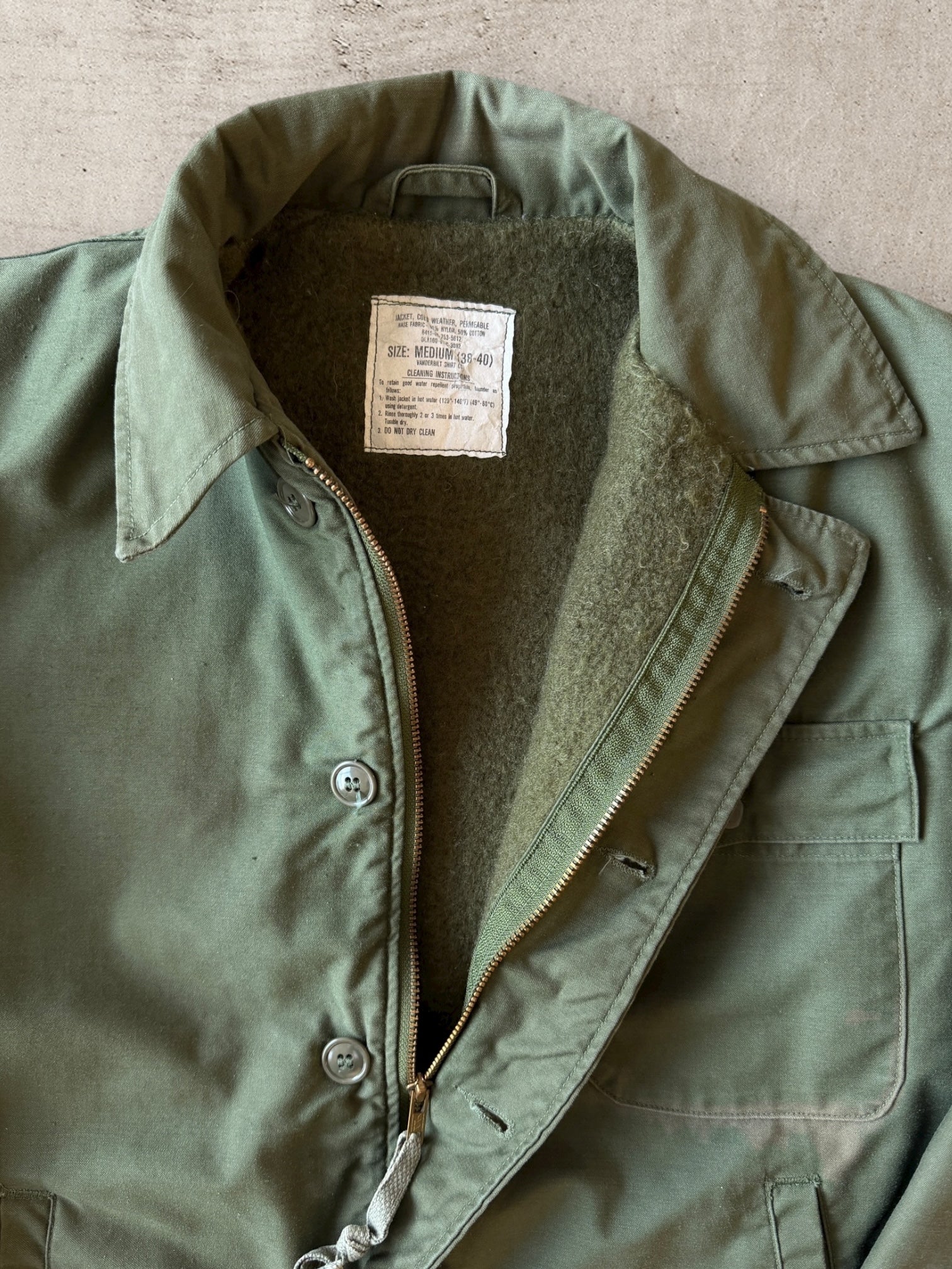 70s U.S Military Navy A-2 Deck Jacket - Medium