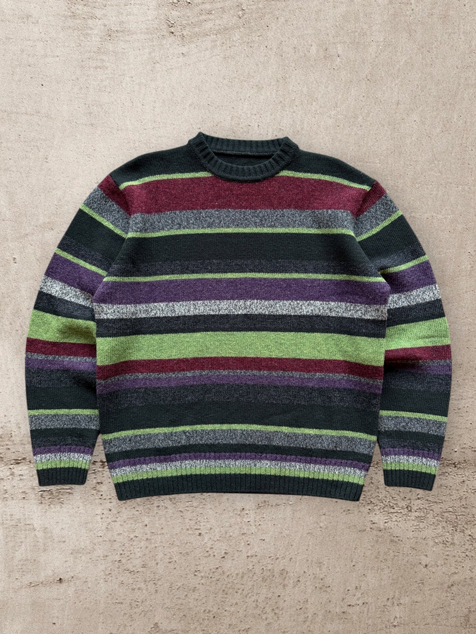 90s Wool Striped Sweater - XL