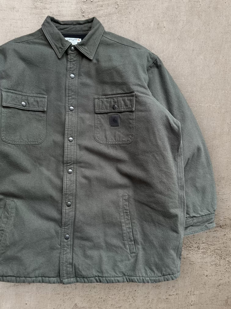 00s Carhartt Fleece Lined Button Up Jacket - XXL