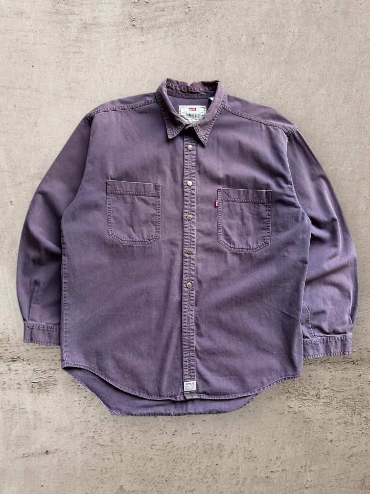 90s Levi’s Purple Button Up Shirt - XL