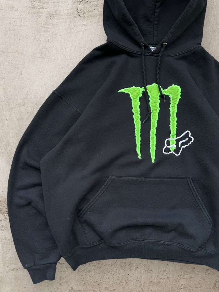 00s Monster Fox Racing Embroidered Hoodie - Large