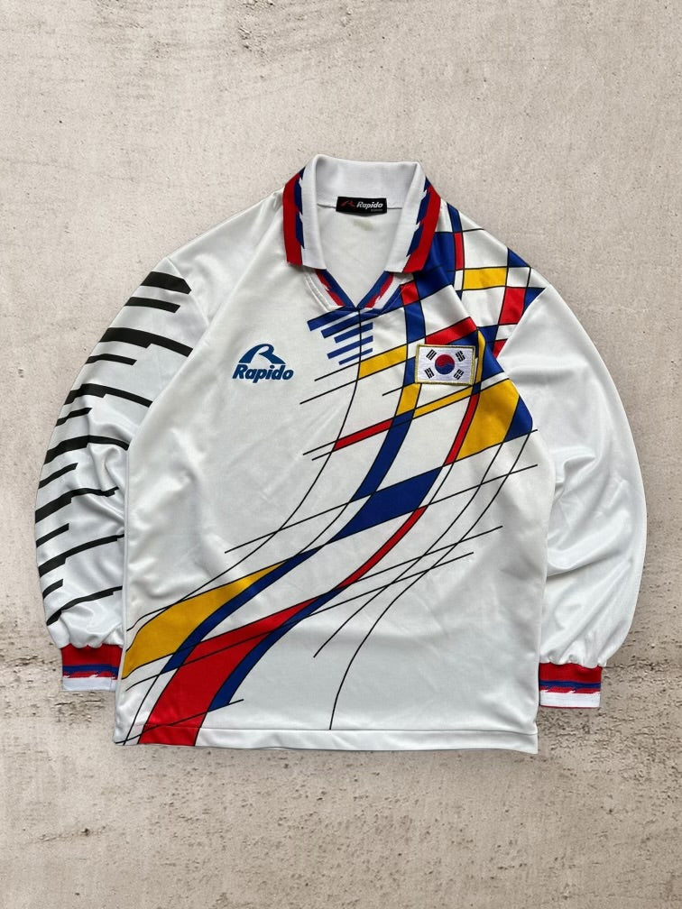 90s Rapido South Korea Multicolor Long Sleeve Jersey - Large