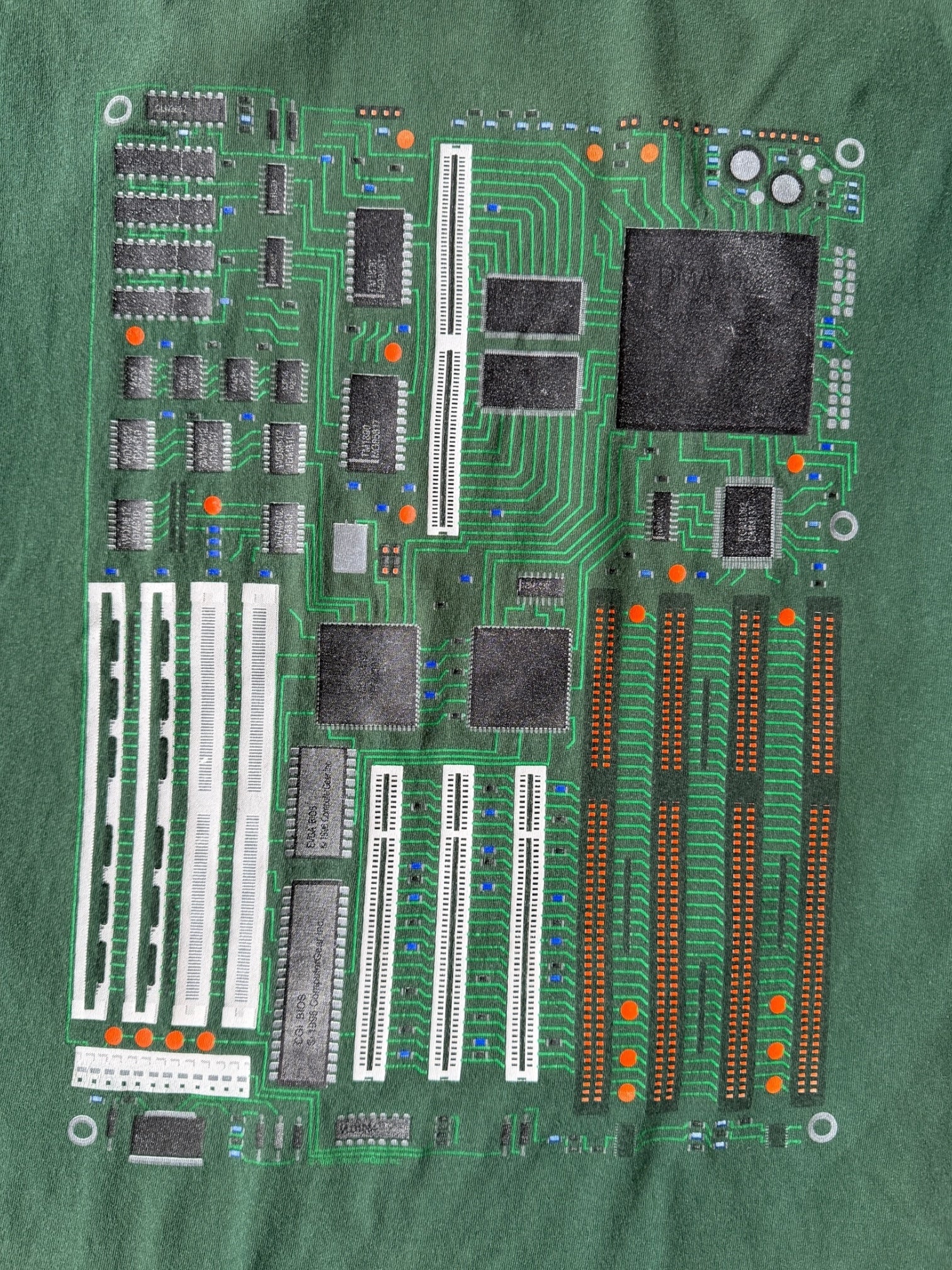 90s Mother Board Circuit Graphic T-Shirt - XL