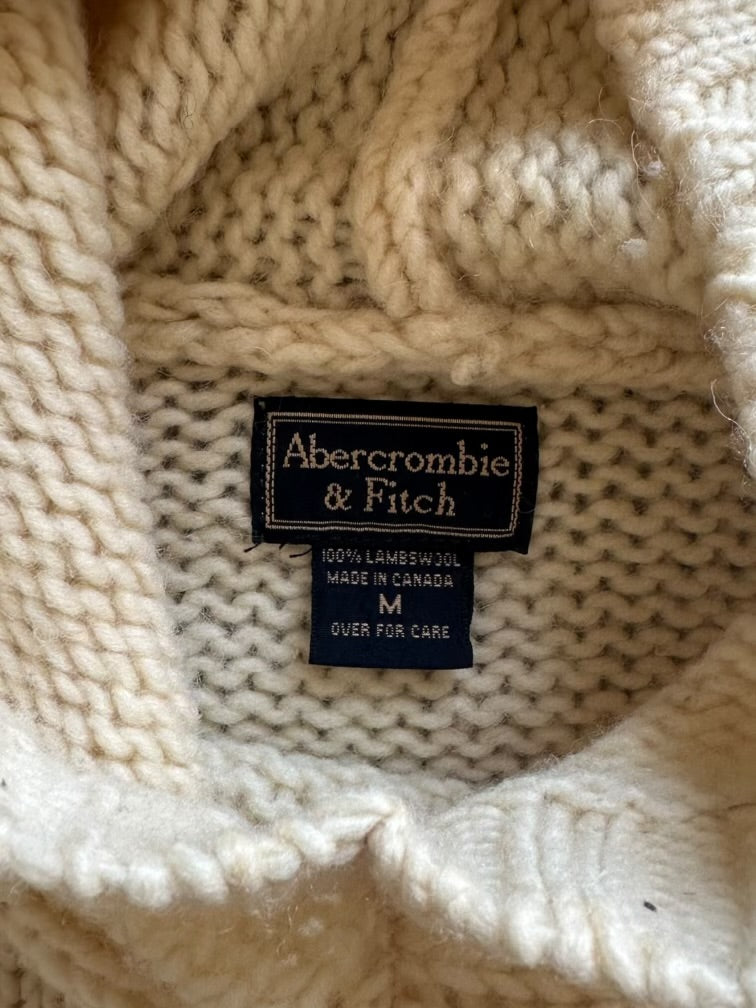 00s Abercrombie Hooded Wool Sweater - Medium