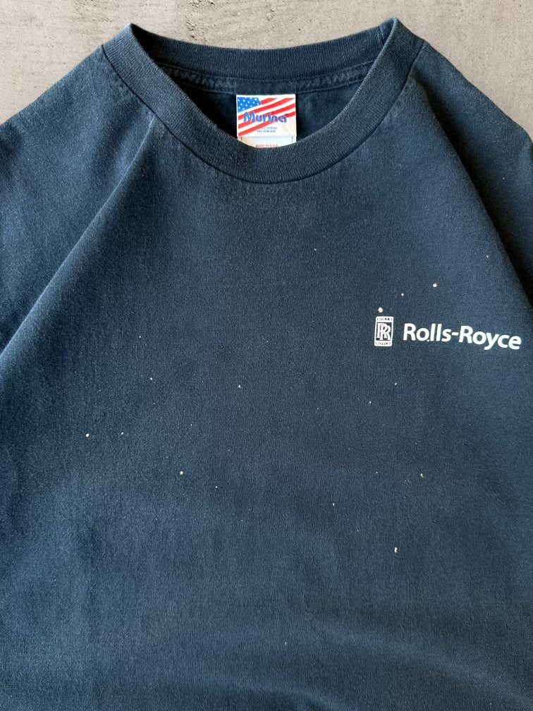 90s Rolls Royce Paint Speckled T-Shirt - Large