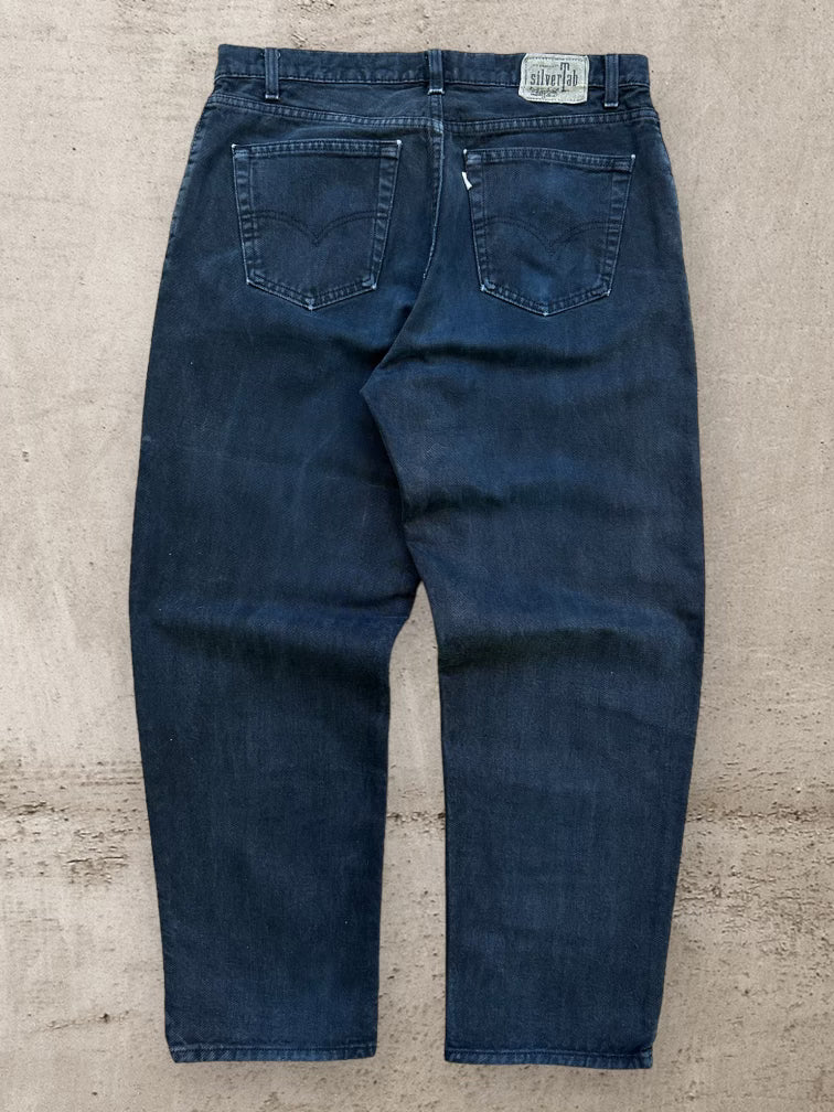 90s Levi’s SilverTab Loose Black Denim Jeans - 36x30