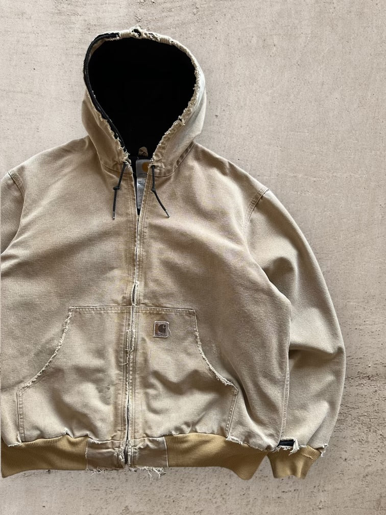 00s Carhartt Distressed Hooded Jacket - XL