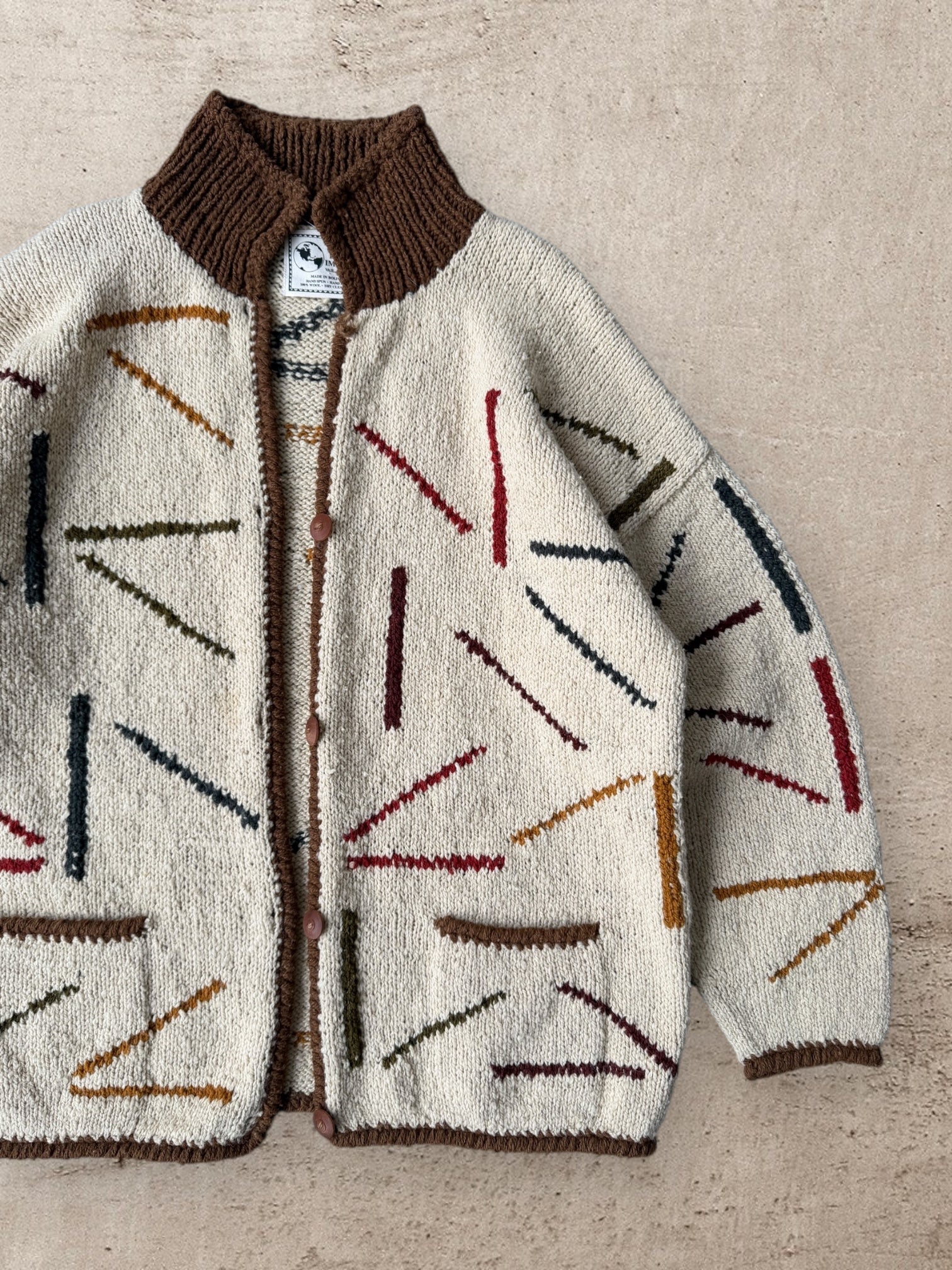 00s Planet Earth Imports Hand Hand Knit Sweater - XL