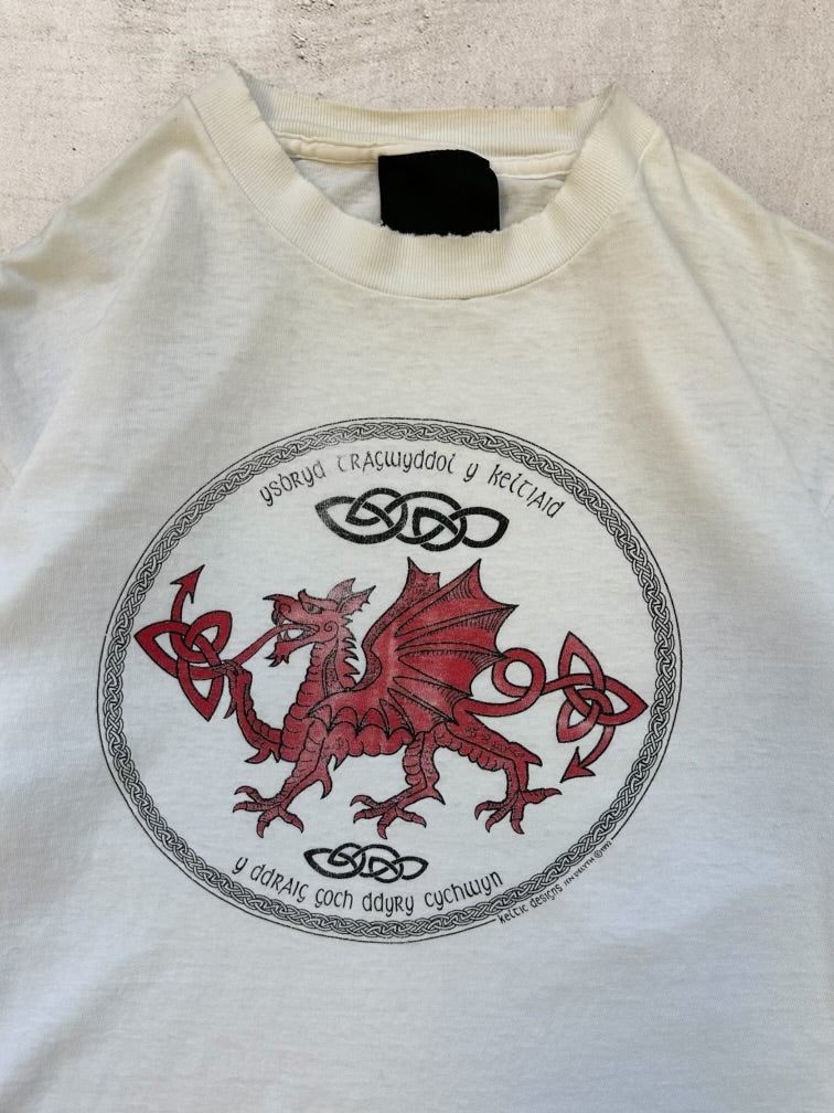 90s Keltic Dragon Graphic T-Shirt - Medium