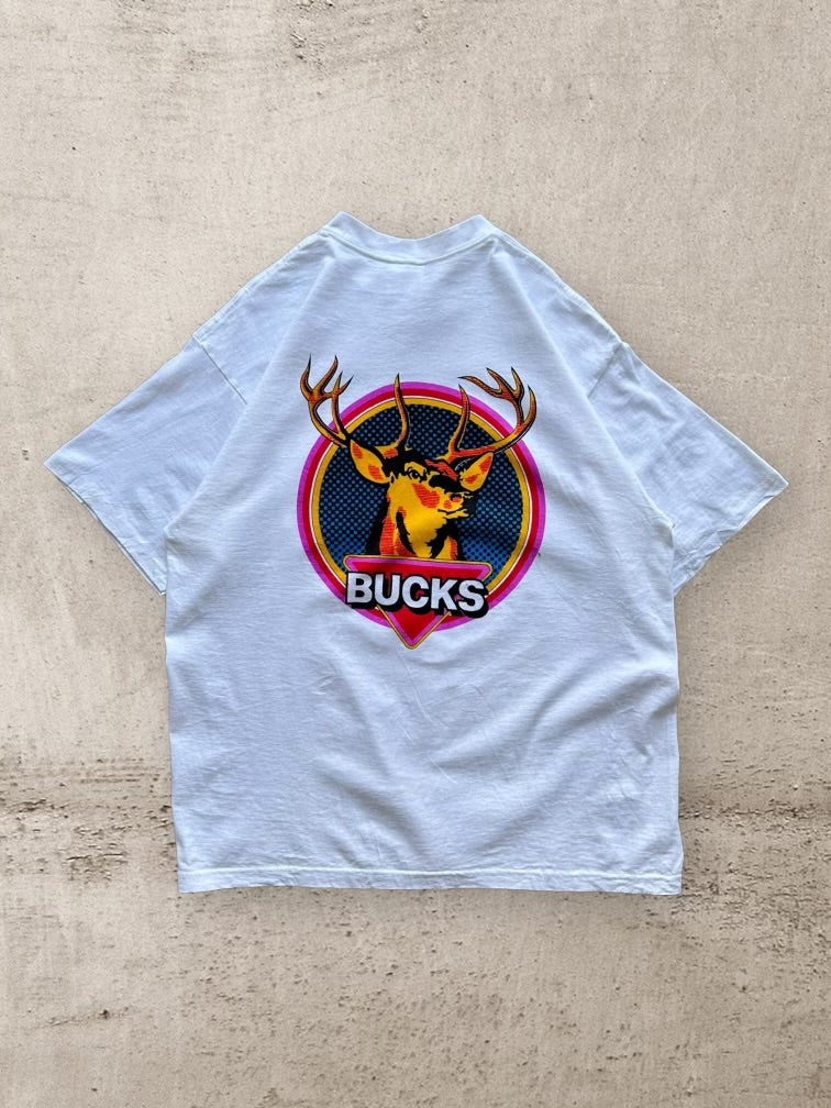 90s Buck The System Pocket T-Shirt - XL