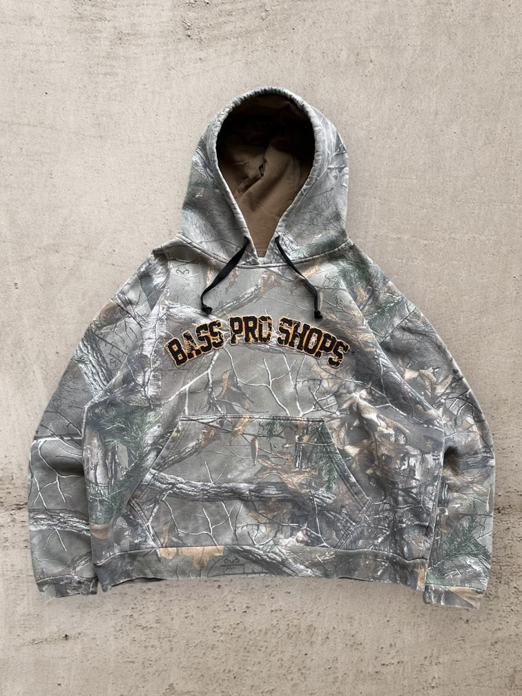 00s Bass Pro Shops Real Tree Hoodie - Large