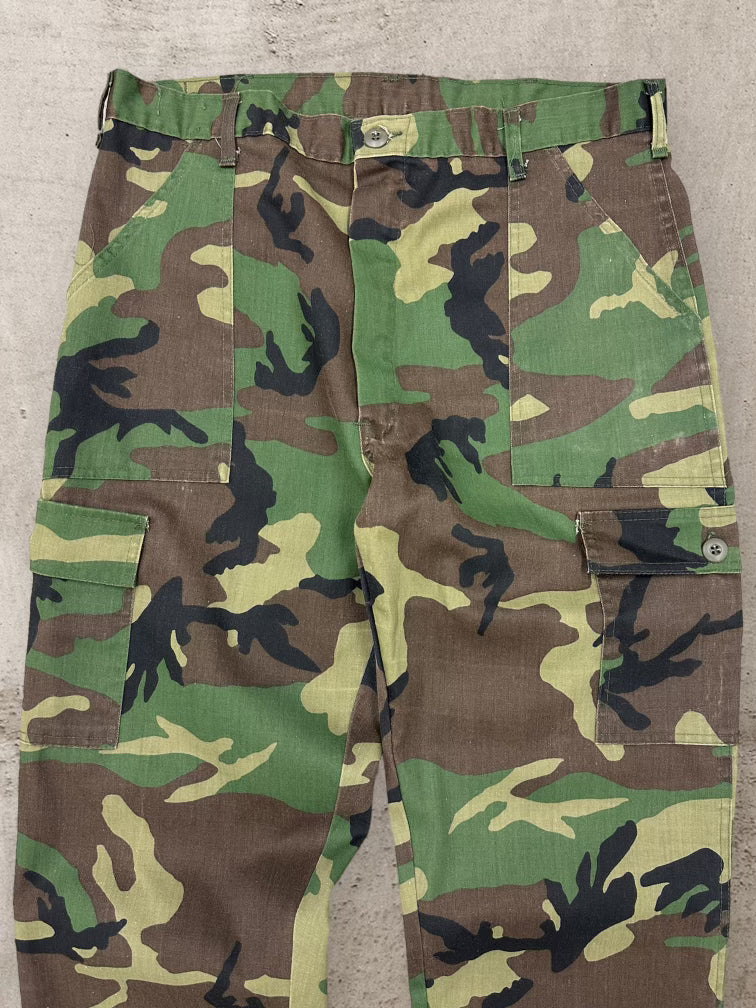 90s Military Camouflage Cargo Pants - 36x32