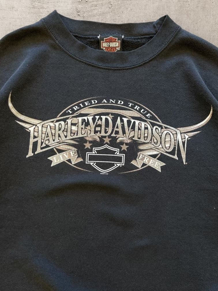 90s Harley Davidson Tried And True Graphic Crewneck - XL