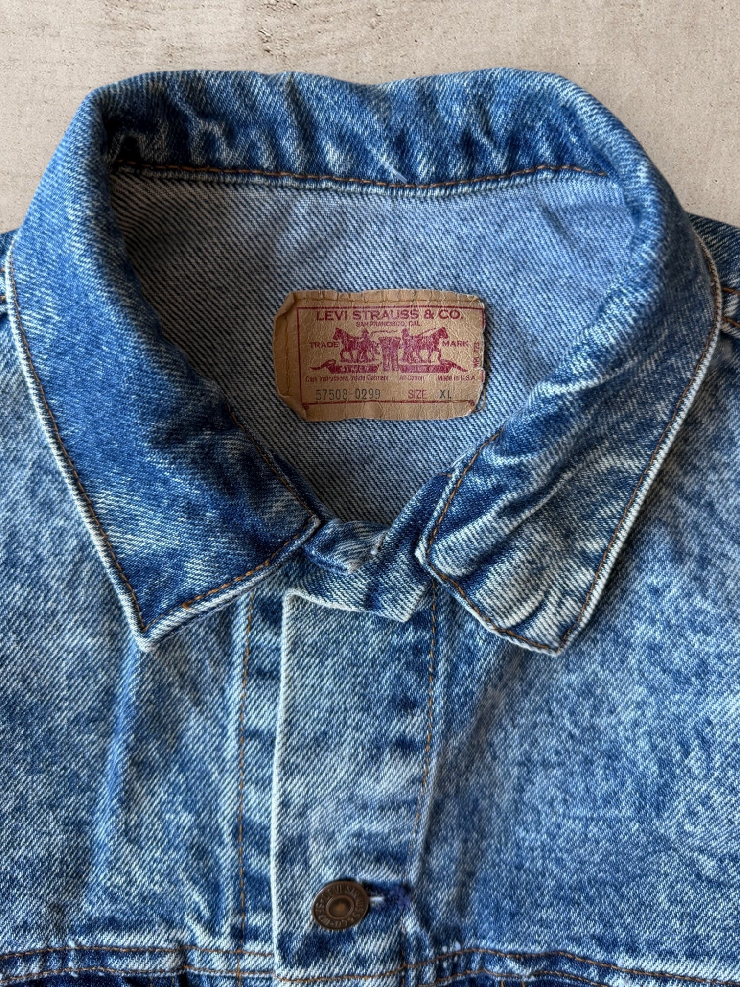 80s Levi’s Acid Wash Denim Jacket - Large